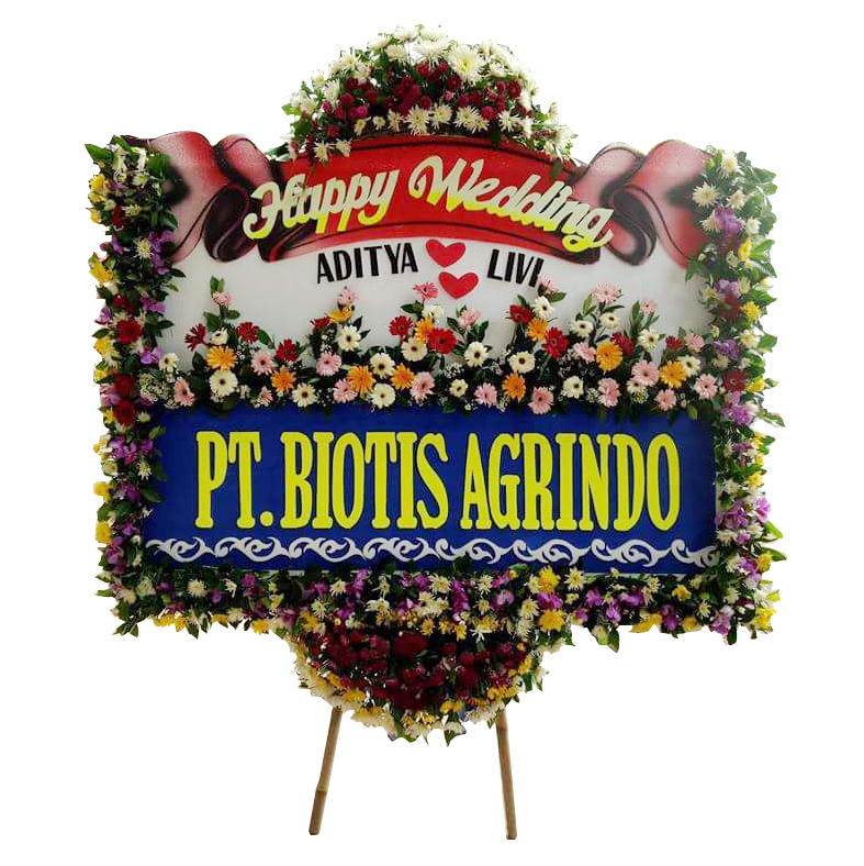SML-04 Bunga Papan Happy Wedding Semarang SML-04 - Gambar 1