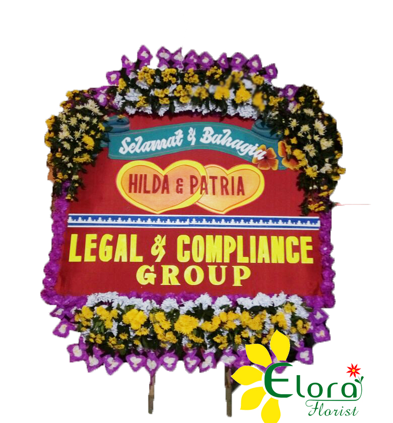 papan happy wedding di solo elora florist