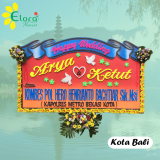 bunga papan happy wedding di bali