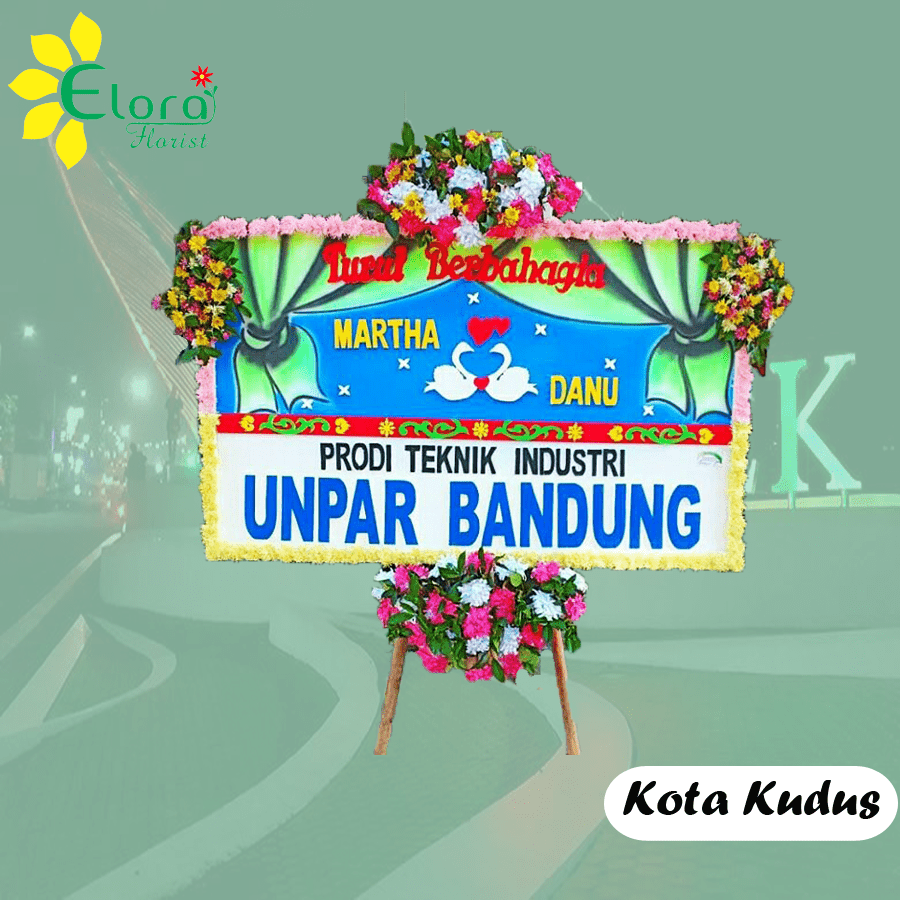 Karangan bunga papan pernikahan di kudus