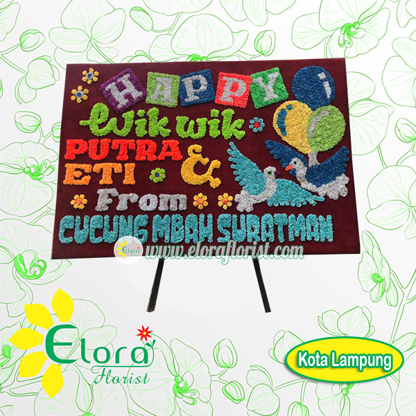 LMP-009 Bunga Papan Wedding Lampung