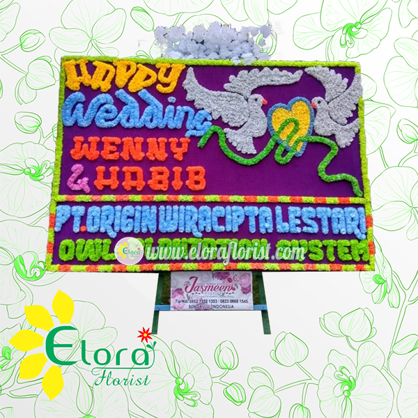 Bunga Papan Wedding Bengkulu EBKW-002
