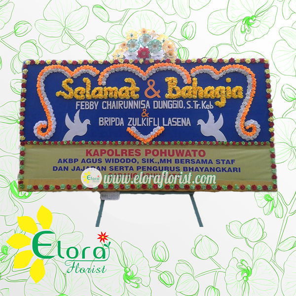 Bunga Papan Wedding Gorontalo GRLW-002