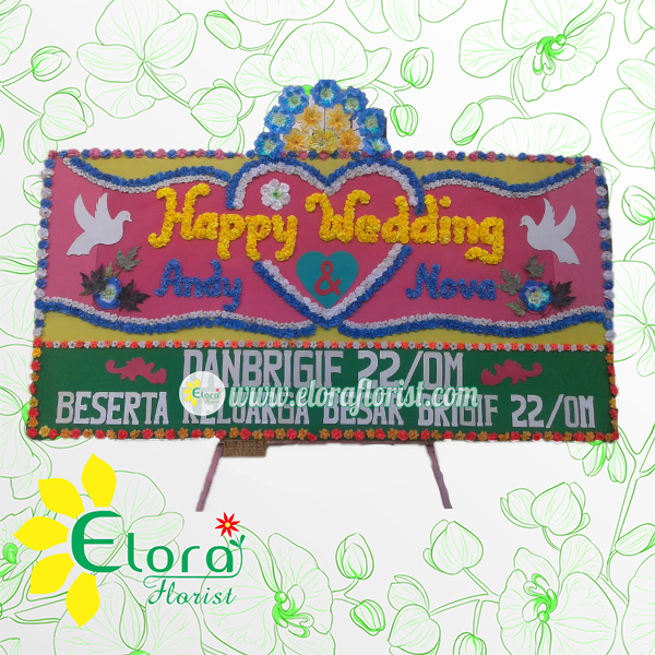 Bunga Papan Wedding Gorontalo GRLW-003