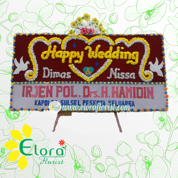 Bunga Papan Wedding Gorontalo GRLW-004