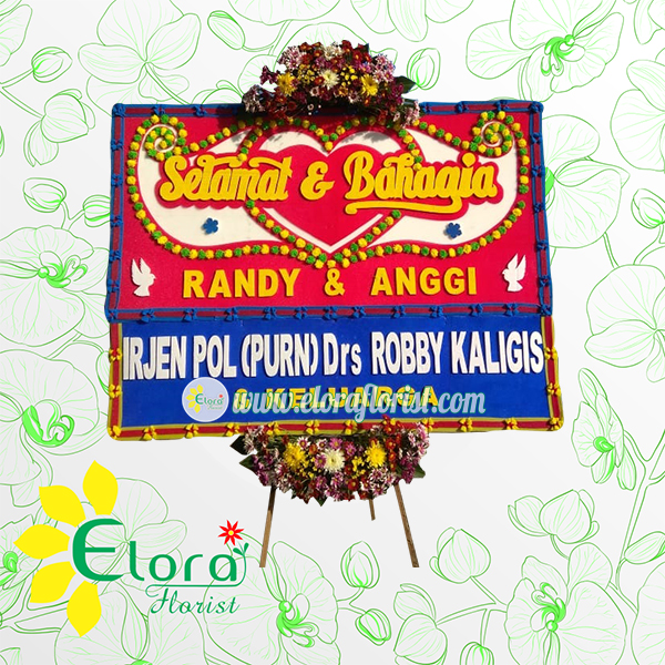 Bunga Papan Wedding Pangkal Pinang PKEW-001