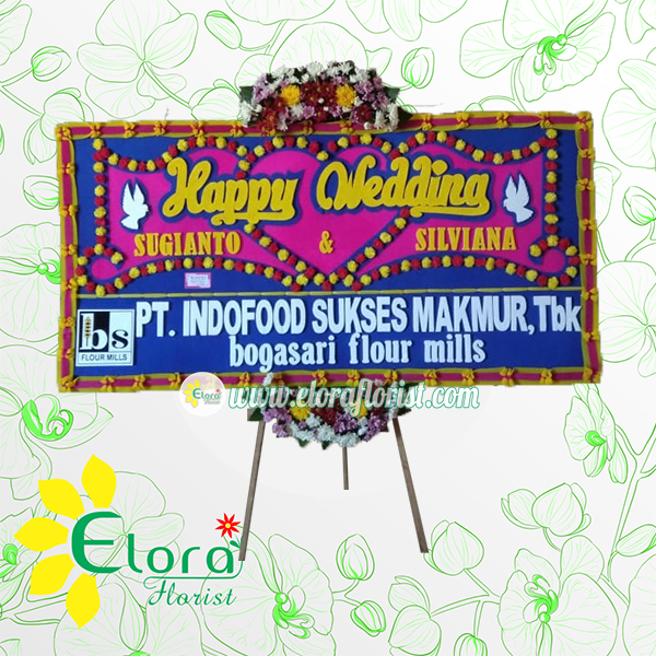 Bunga Papan Wedding Pangkal Pinang PKEW-002