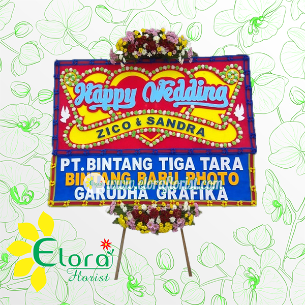Bunga Papan Wedding Pangkal Pinang PKEW-004