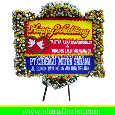Bunga Papan Happy Wedding EJKTW-021