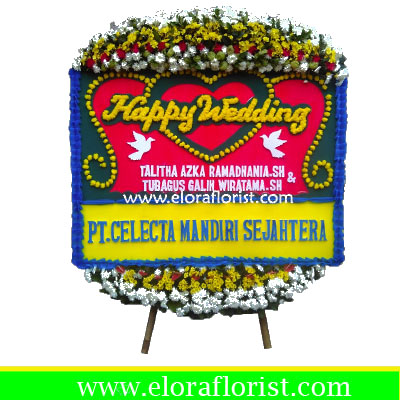 Bunga Papan Happy Wedding EJKTW-024 Bunga Papan Happy Wedding EJKTW-024