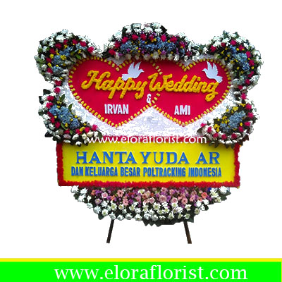 Bunga Papan Happy Wedding EJKTW-027