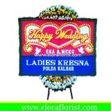 Bunga Papan Happy Wedding Jakarta Utara EJKTW-009
