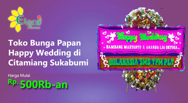 Toko Bunga Papan Wedding di Citamiang Sukabumi