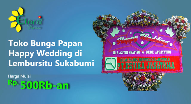 Toko Bunga Papan Wedding di Lembursitu Sukabumi