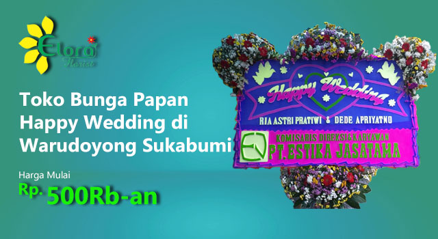 Toko Bunga Papan Wedding di Warudoyong Sukabumi
