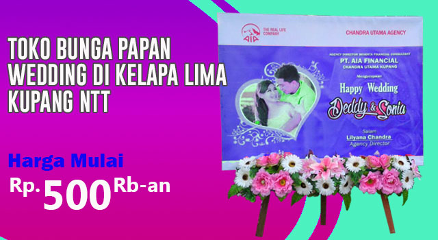 Toko Bunga Papan Happy Wedding di Kelapa Lima Kupang