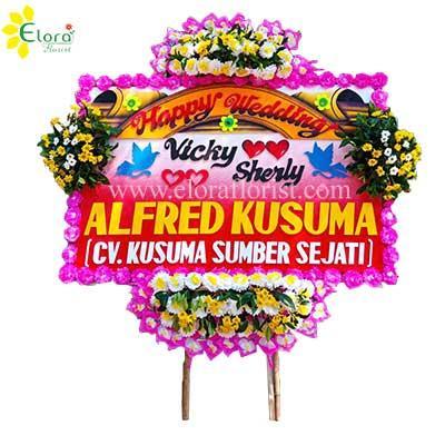Bunga Papan Happy Wedding Solo SLOW-006