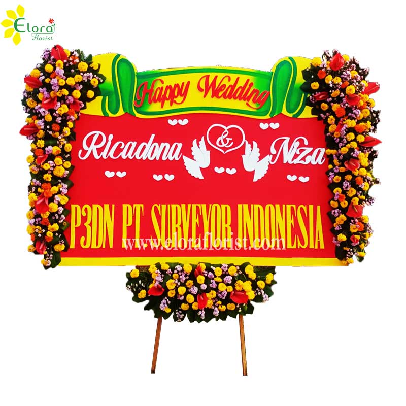 Bunga Papan Wedding Gresik GRHW-002
