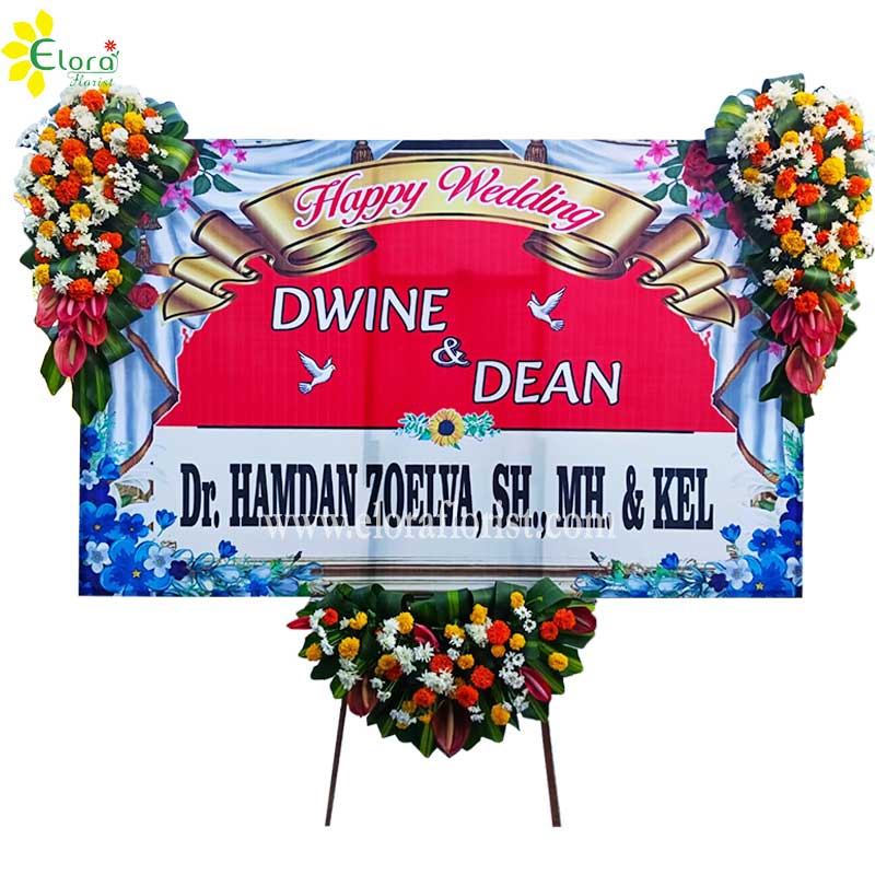 Bunga Papan Wedding Gresik GRHW-004