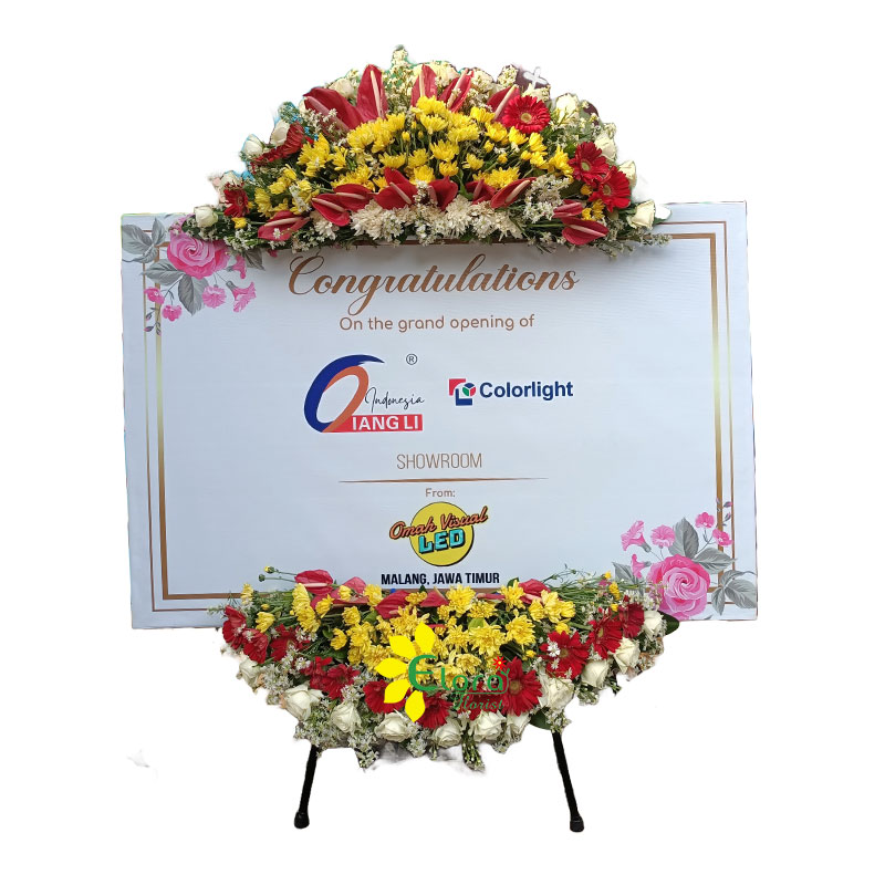 PPLC - 002 Papan Printing Congratulation Bunga Segar