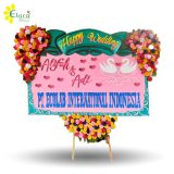 Bunga Papan Happy Wedding Mojokerto RMJE-007
