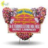 Bunga Papan Happy Wedding Mojokerto RMJE-008