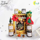 Hamper Box Cookie Christmas Ribbon L